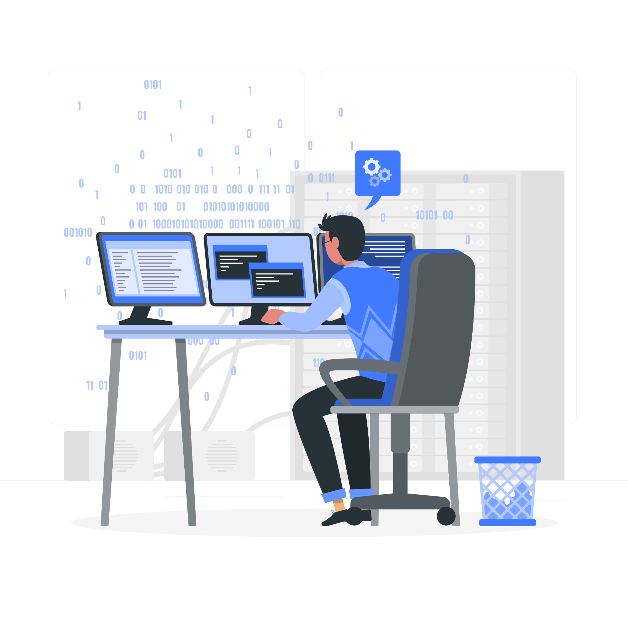 Kobieta prezentująca witrynę internetową z dedykowanym hostingiem